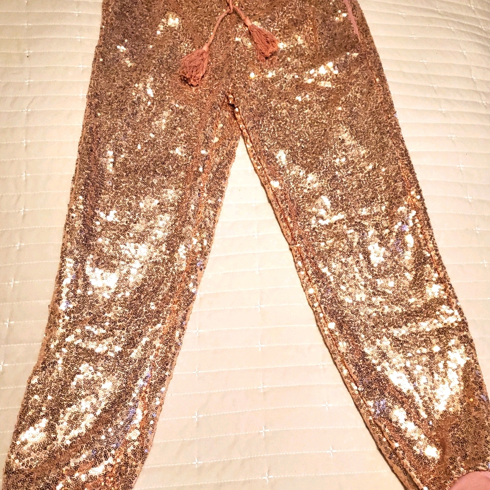 Sequin Skinny Jogger Pants
